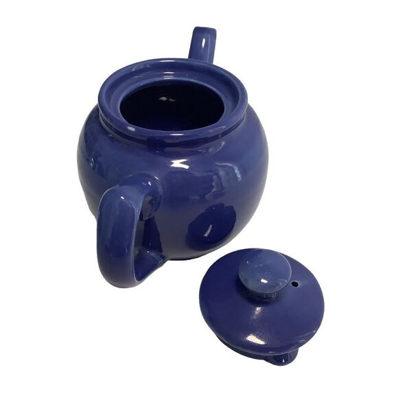 Blue Ceramic Teapot 12 oz Cottagecore - Picture 3 of 7